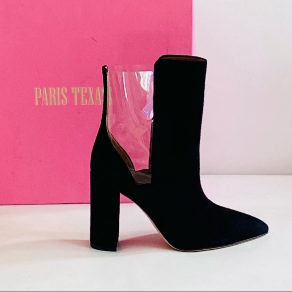 Paris Texas Black Suede Heel Booties NWT SZ 6/36 - Picture 2 of 6